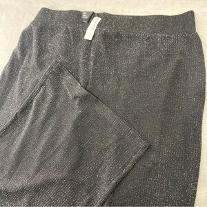 NWT REITMANS ROCK & SHINE WIDE LEG Pull On Dress Pant Black Speckled Sz 2X